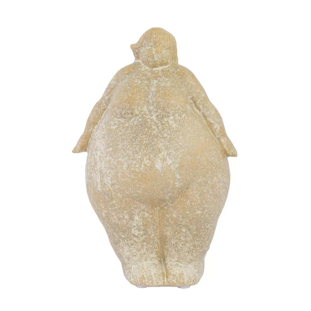 Ceramic Ornament Fat Lady Posing Fine Goods Lifestyle