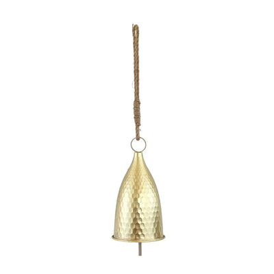 Hanging Bell - Honeycomb Gold 32cm - Iron