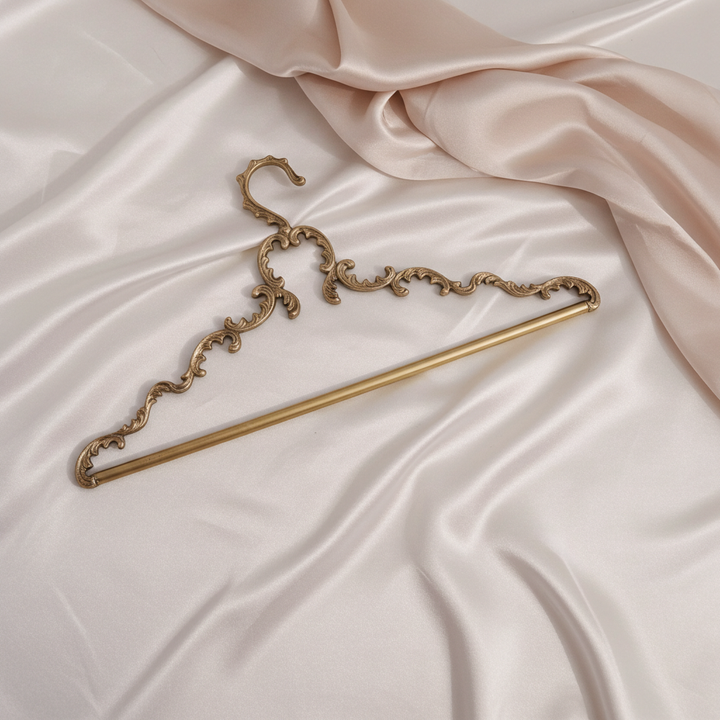 Clothes Hanger - Brass French