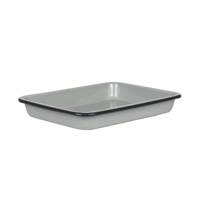 Baking Tray - Enamel Greys 25.5cm - Enamel
