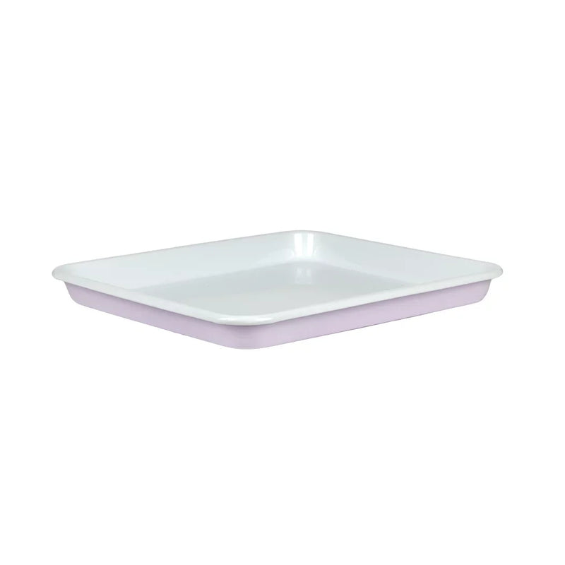 Baking Tray - Enamel Lavender Rectangular 31cm - Enamel