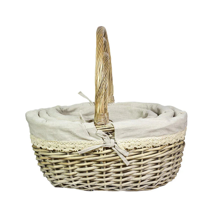 Basket Set of 3 - Woven Oval - Fabric