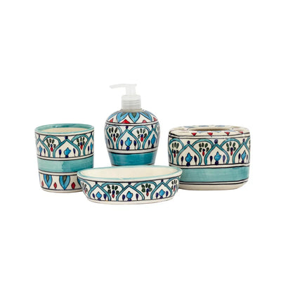 Bathroom Set - Ceramic Light Blues - Ceramic