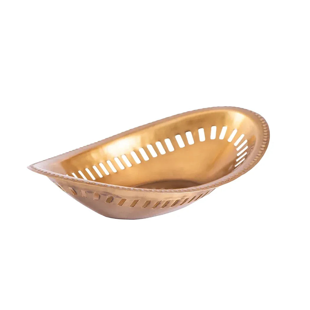 Bowl - Brass Bread Basket - Pewter