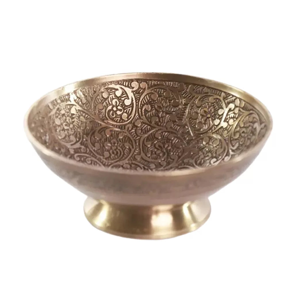 Bowl - Brass Elevated Floral Petite