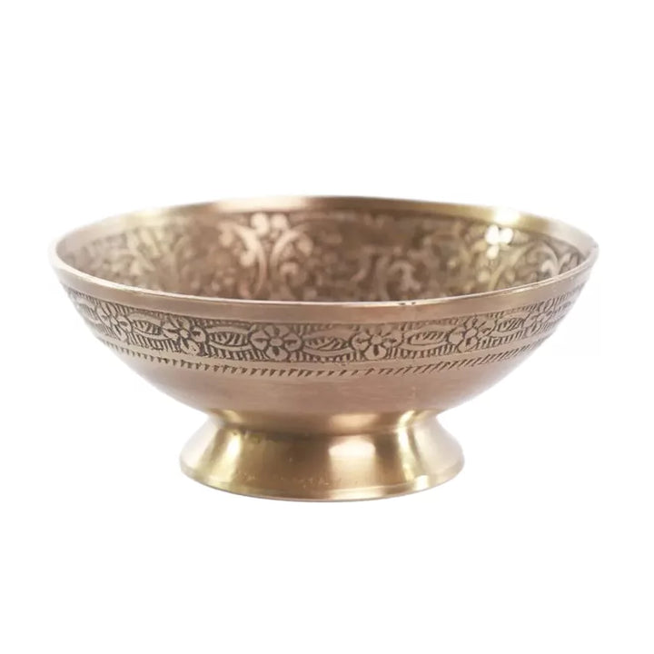 Bowl - Brass Elevated Floral Petite