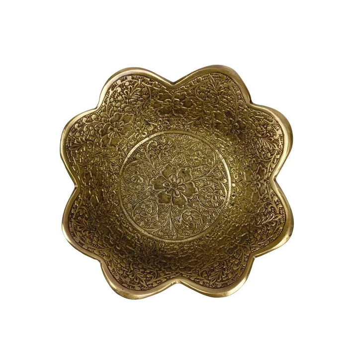 Bowl - Brass Flower - Pewter