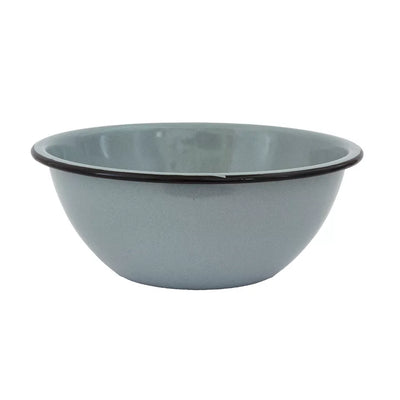 Bowl - Enamel Duckegg Black Rim 22cm - Enamel