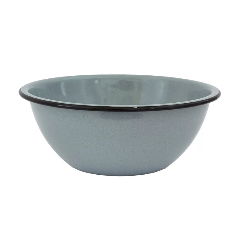 Bowl - Enamel Duckegg Black Rim 22cm - Enamel