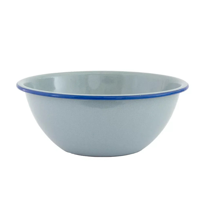 Bowl - Enamel Duckegg Blue Rim 22cm - Enamel