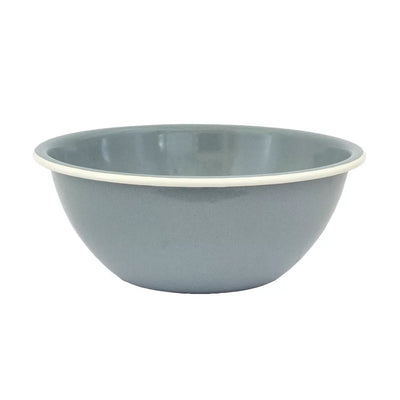 Bowl - Enamel Duckegg White Rim 22cm - Enamel