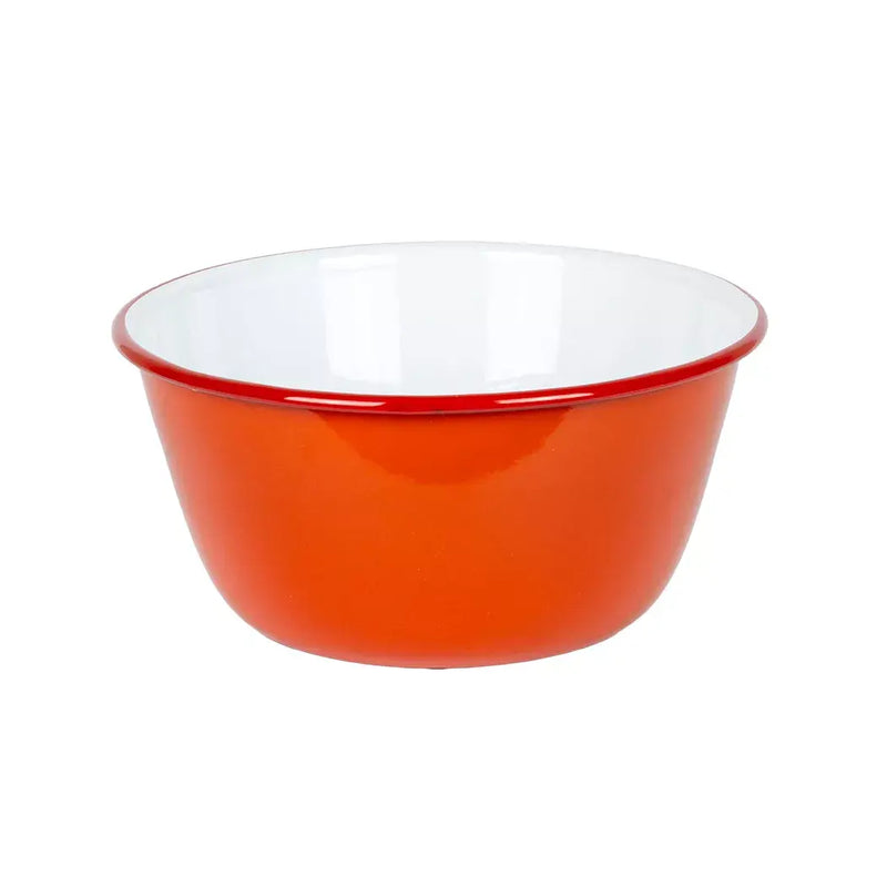 Bowl - Enamel Red Bottom 19.5cm - Enamel