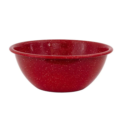 Bowl - Enamel Red Speckled 22cm - Enamel