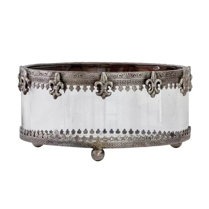 Bowl - Fleur Silver Round - Pewter