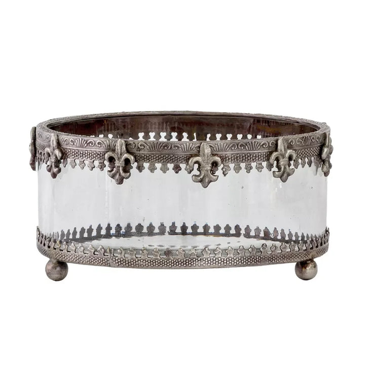 Bowl - Fleur Silver Round - Pewter