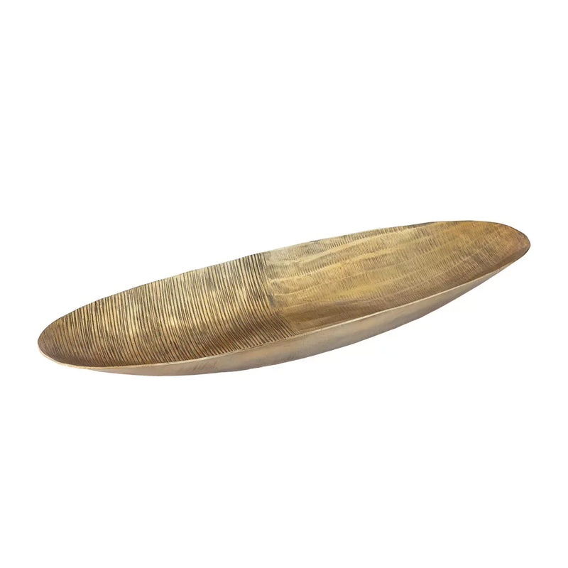 Bowl - Golden Textured Boat - Iron