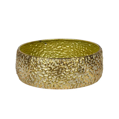 Bowl - Golden Textured Shallow 22.5cm - Iron