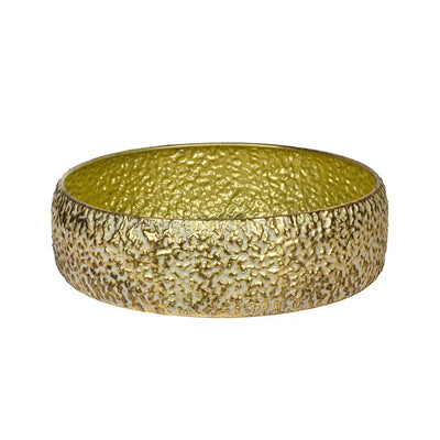 Bowl - Golden Textured Shallow 28cm - Iron