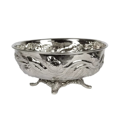 Bowl - Silver Botanical on Feet - Pewter