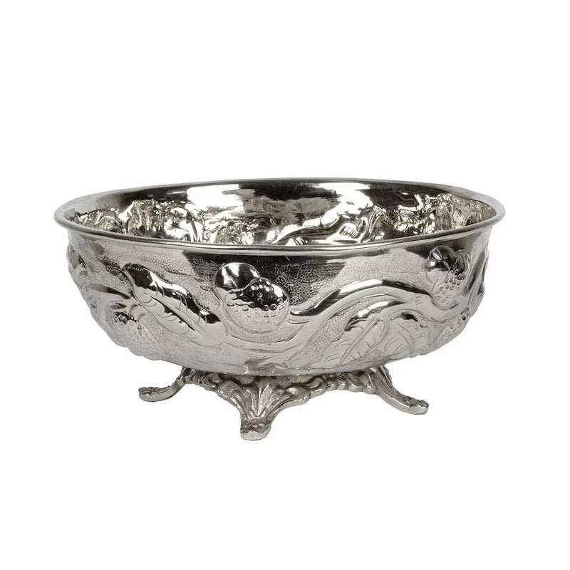 Bowl - Silver Botanical on Feet - Pewter
