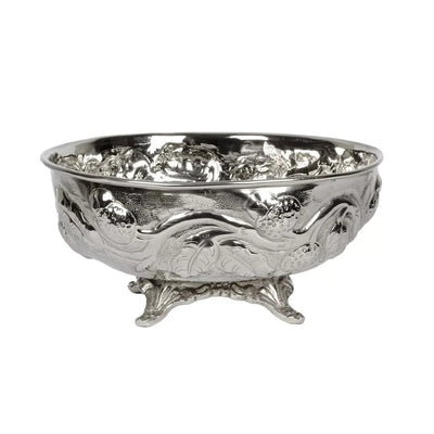 Bowl - Silver Botanical on Feet - Pewter