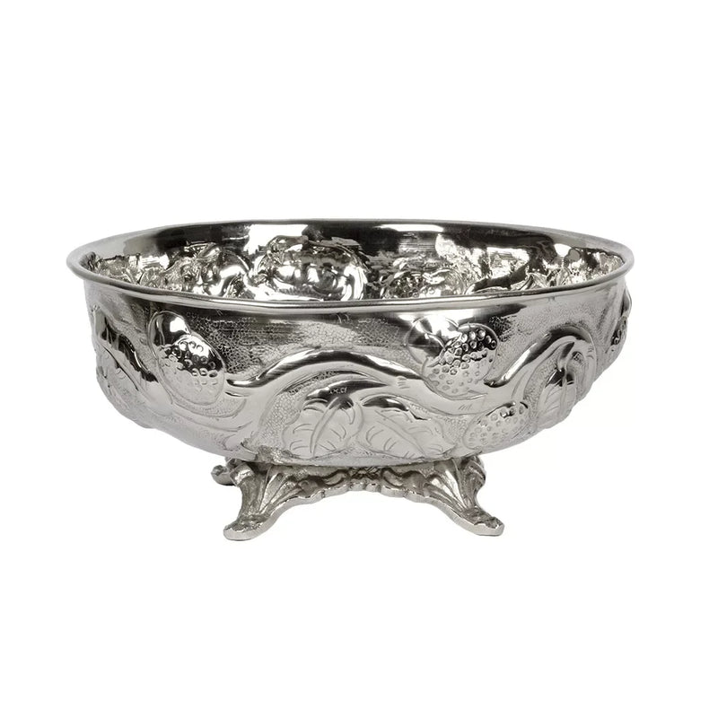 Bowl - Silver Botanical on Feet - Pewter