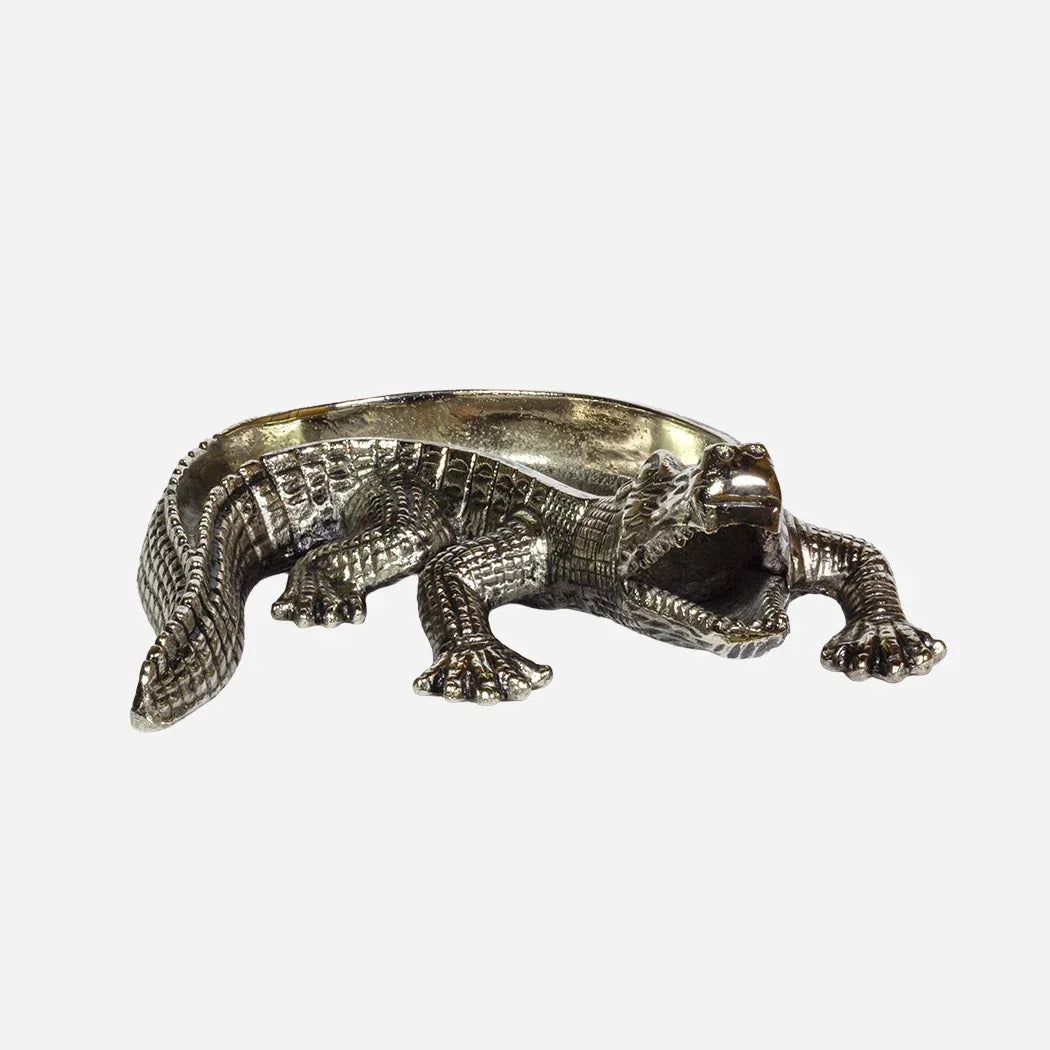 Bowl - Silver Crocodile - Pewter