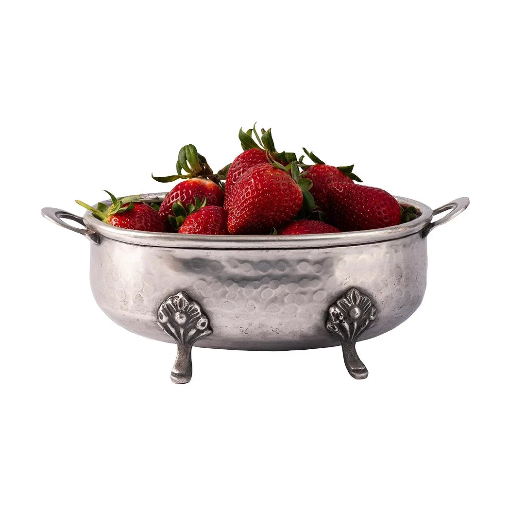 Bowl - Silver Handled on Feet - Pewter
