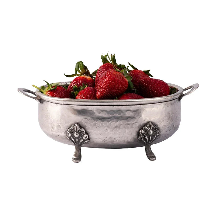 Bowl - Silver Handled on Feet - Pewter