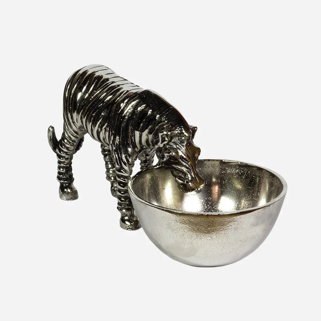 Bowl - Silver Savanna Zebra - Pewter