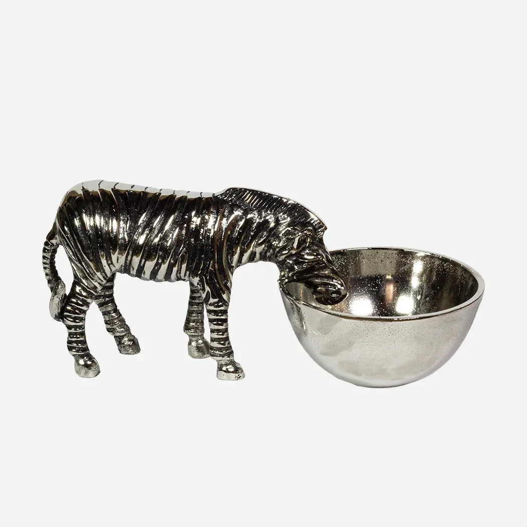 Bowl - Silver Savanna Zebra - Pewter