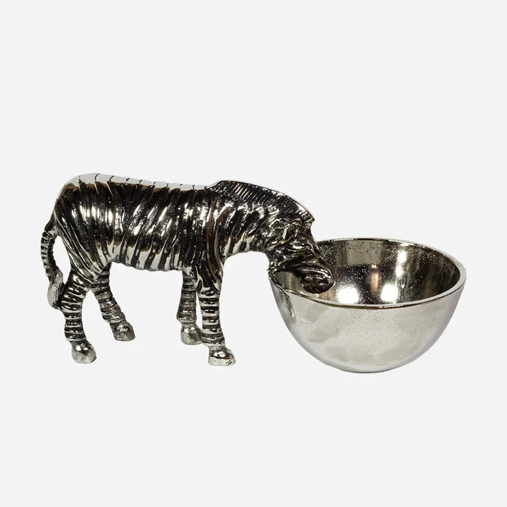 Bowl - Silver Savanna Zebra - Pewter