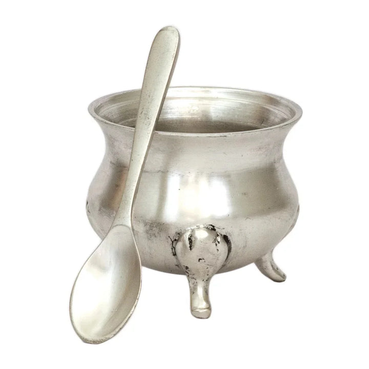 Bowl &amp; Spoon - Cauldron - Pewter
