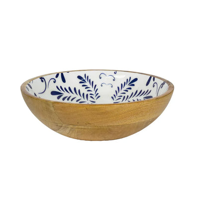 Bowl - Wood Blue Birds - Wood