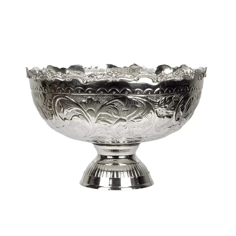 Bowl - XL Silver Compote Round - Pewter