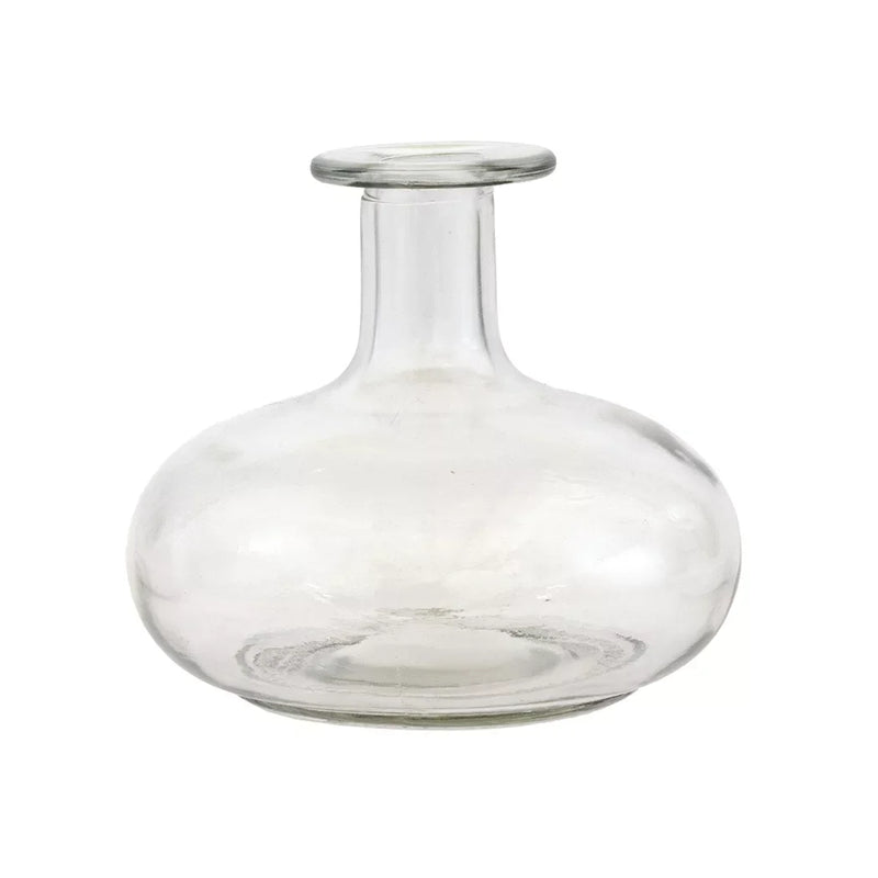 Bud Vase - Clear Fat Base 11cm - Glass / Crystal