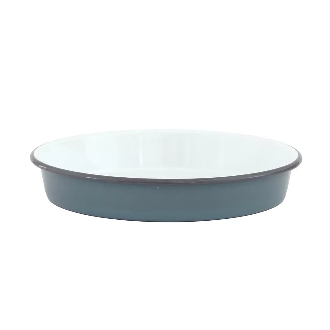 Cake Tin - Enamel Greys 24cm - Enamel