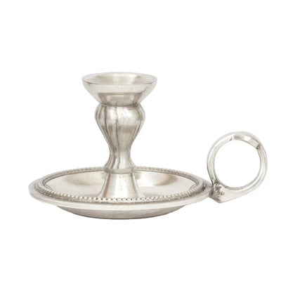 Candle Holder - Beaded Classic - Pewter