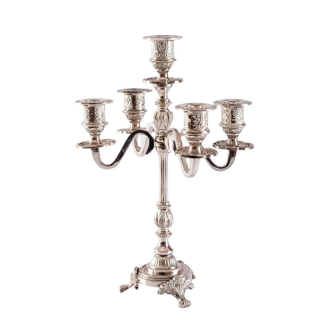 Candle Holder - Candelabra Palace Silver 30cm - Pewter