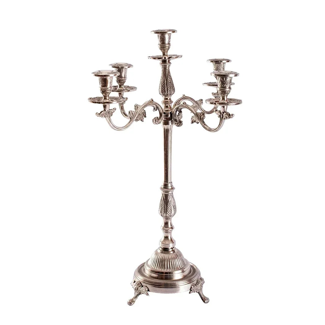 Candle Holder - Candelabra Palace Silver 62cm - Pewter