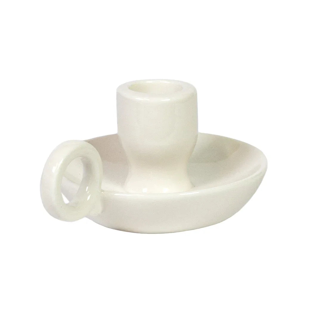 Candle Holder - Ceramic Chamberstick Classic - Ceramic