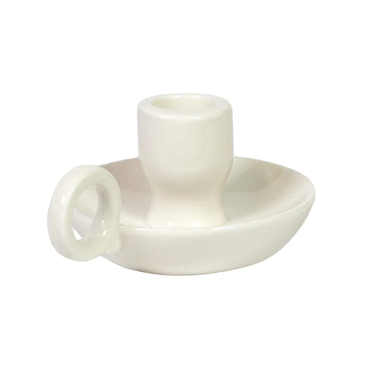 Candle Holder - Ceramic Chamberstick Classic - Ceramic