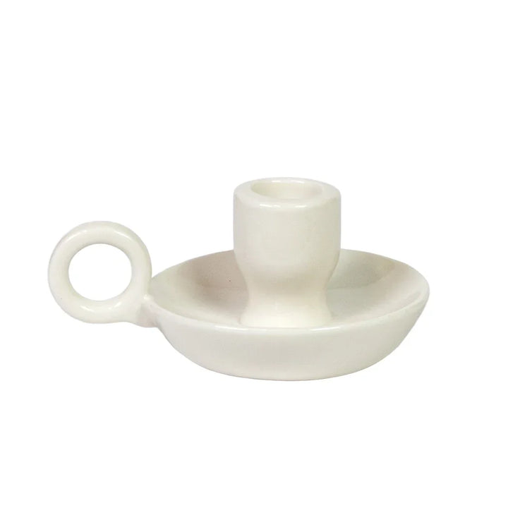 Candle Holder - Ceramic Chamberstick Classic - Ceramic