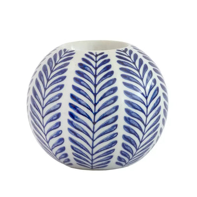 Candle Holder - Ceramic Votive Blue - Ceramic