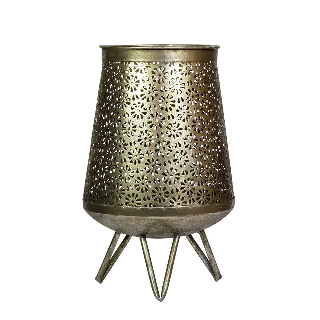 Candle Holder - Floral Tripod 33.5cm - Metal