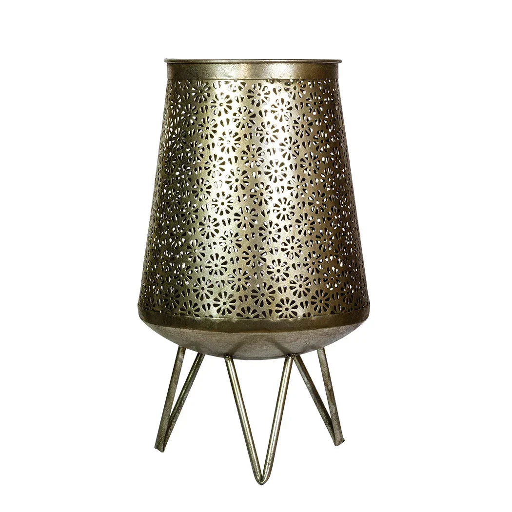 Candle Holder - Floral Tripod 41.5cm - Metal