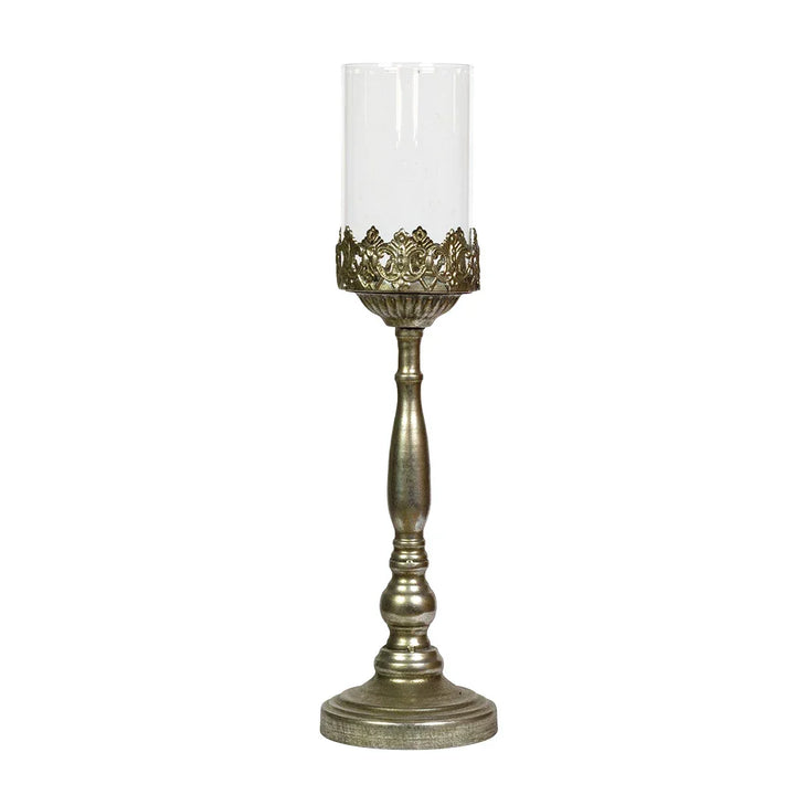 Candle Holder - Silver Tall 45cm - Metal