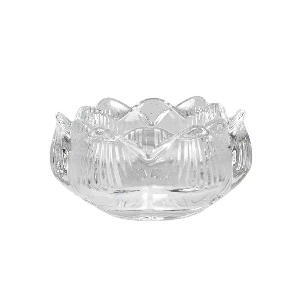 Candle Holder - Tealight Glass Flower - Glass / Crystal
