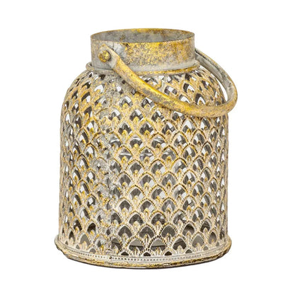 Candle Holder - Votive Golden Macedonian Handled - Metal