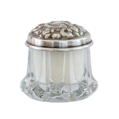 Candle - Small Crystal Jar Elegant - Pewter